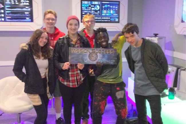 youth at an Escape Room outing
